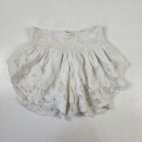 Free People Ivory Floral Lace Shorts Womens Size XS - Picture 4 of 12